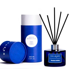 Xcleen Reed Diffuser Set, 6.7 Oz Hawaiian Holiday Scented Reed Diffuser, Home Fragrance Oil Diffuser with Sticks, Great Air Fresheners for Bathroom
