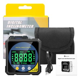 Digital Laser Protractor, Lytool Inclinometer Laser Spirit Level with Four-Sided Magnet, Double-Sided Laser LCD Display, Type-C Interface, Magnetic Bevel Box for Woodworking, Construction, DIY