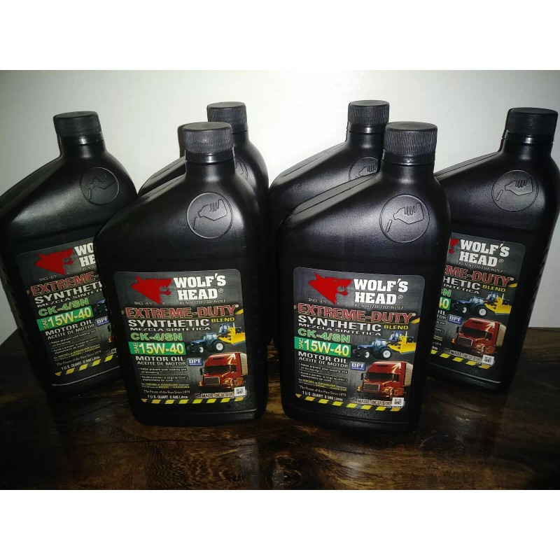 WOLF'S HEAD 6 QUART WOLF'S HEAD MOTOR OIL SYNTHETIC BLEND
