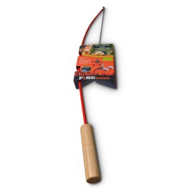Firebuggz Campfire Fishing Pole Roaster for Hot Dog and Marshmallow Cooking on Open Flame (Red, 1 Pack)