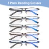 KONHAGO Blue Light Blocking Reading Glasses for Men, Half Frame