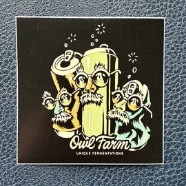 Owl Farm Brewing Sticker Decal Micro Beer Brewery Company Vista CA California