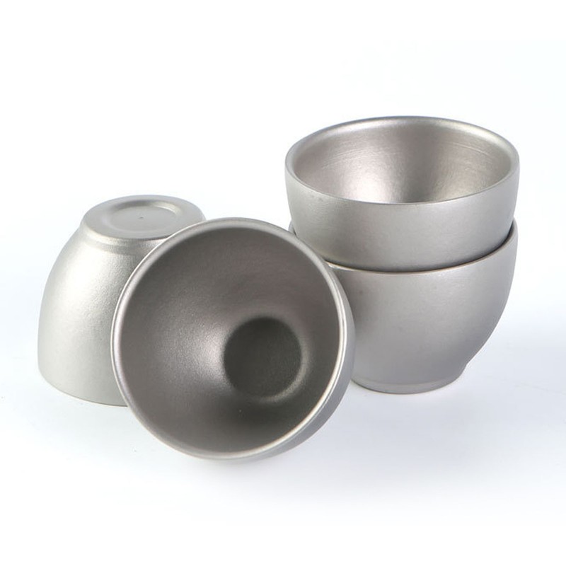 Camping Tea Cup Outdoor Portable Picnic Cookware Ti Double-Wall TeaCup