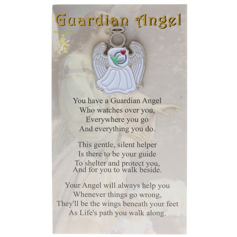Sterling Gifts 24 Visiting Nurses Guardian Angel Pins, with Heart,