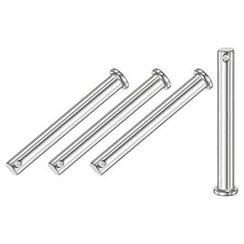 M METERXITY 4-Pack Single Hole Clevis Pins, M10 x 90mm 304 Stainless Steel Flat Head Clevis Pins for Mechanical Linkage/Fixed Parts/Ship Rigging, Link Hinge Pin Reusable