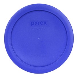 Pyrex (2) 7202-PC 1-Cup Cadet Blue, (2) 7200-PC 2-Cup Dark Blue, (2) 7201-PC 4-Cup Cadet Blue and (1) 7402-PC 6/7-Cup Dark Blue Lids - Made in USA