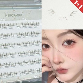 Evermo Natural No Glue Under Eyelashes 7mm, 2 pcs, No Glue Under 7mm / 에베모 자연스러운 노글루 언더 속눈썹 7mm, 2개, 노글루 언더 7mm