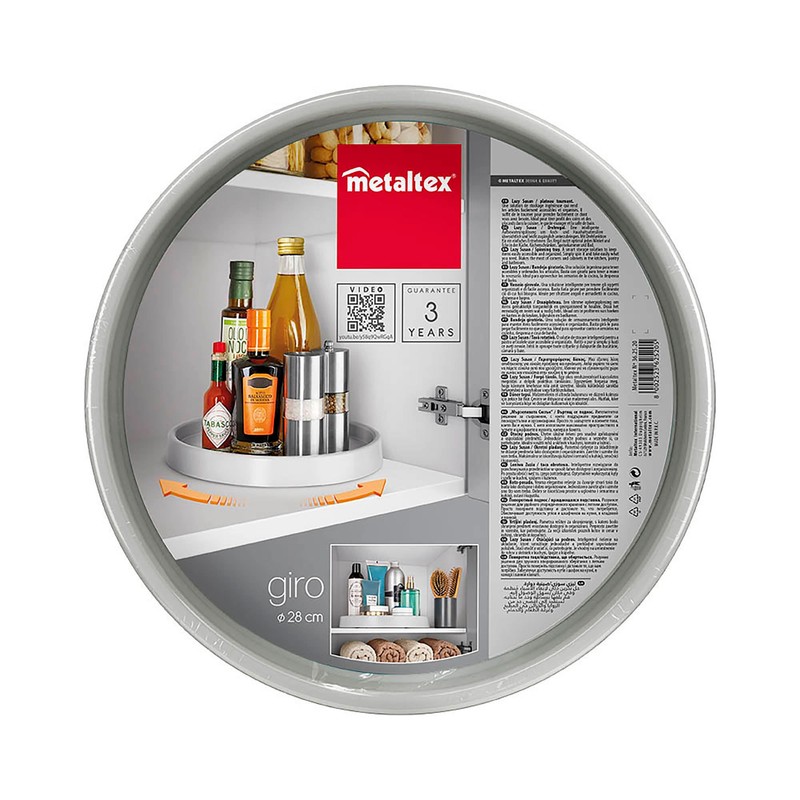 Metaltex Giro 362520000 Rotating Shelf / Kitchen Round Plastic Grey