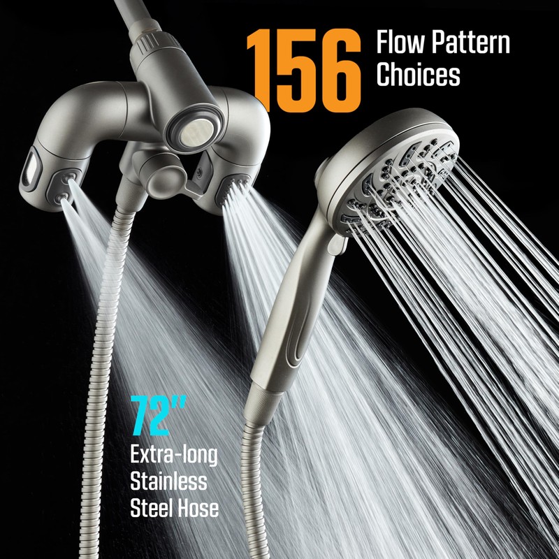 Aquadance High Pressure 156 Setting 14 Zone Shower Head &