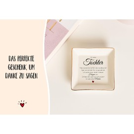 Darlena Daughter Decorative Bowl | Mother Daughter Gift, Birthday Gift | Jewellery Tray with Saying | Daughter Gifts from Mum for Birthday or Christmas