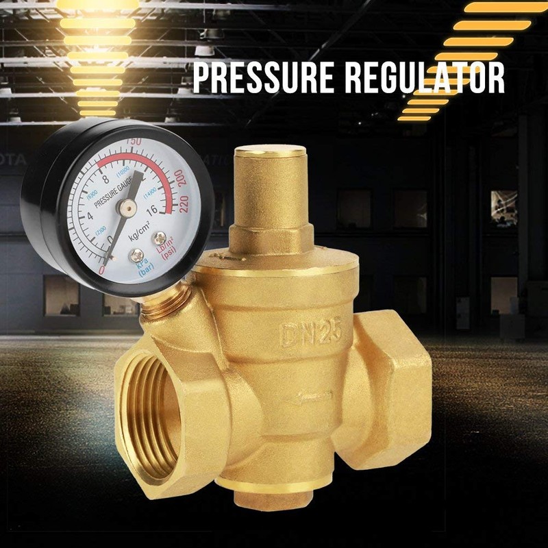 Hilitand DN25 Brass Relief Valve Adjustable Water Pressure Reducing Regulator