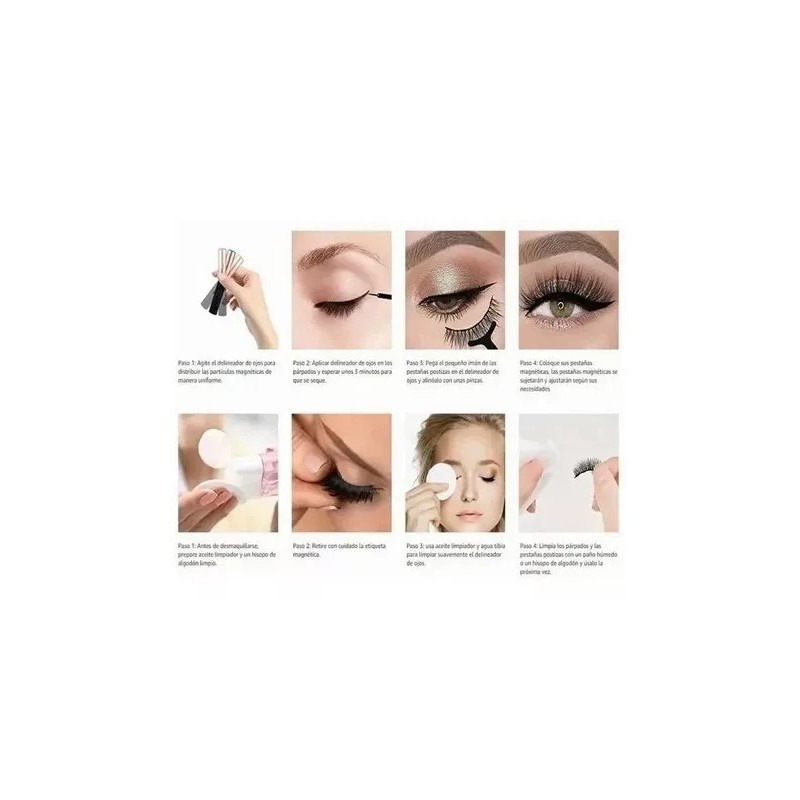 Beauty 2 Kits Pestañas Magnéticas Con Delineador De Ojos