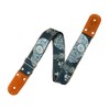 Kidam Printed Guitar Strap with Leather Ends, Rock Style for