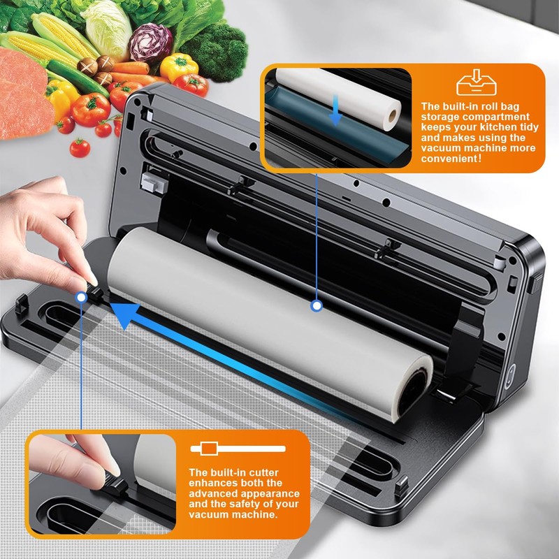 Vacuum Sealer Machine with UV-C Light, Includes Mason Jar Sealer