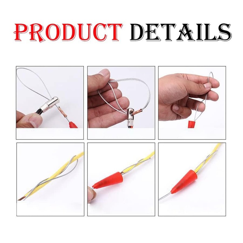 TorSor 3 Pack Electrical Fish Tape Pulling Grip Wire Puller