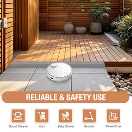 Floor Transition Strip Self Adhesive Vinyl Door Threshold for Doorways Carpet Edging Trim Overlap Edge Reducer for Laminate Floor, Carpet, Tile (Gray, 2/5" to 3/5", 3.3Ft)