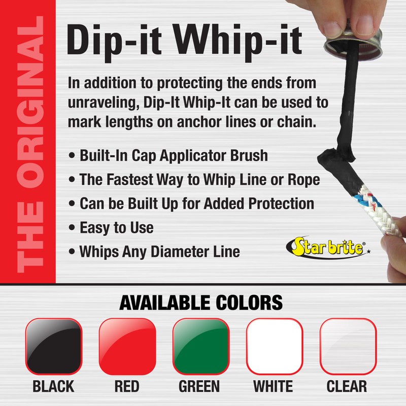 STAR BRITE Dip-It Whip-It Liquid Rope Whipping - Permanent &