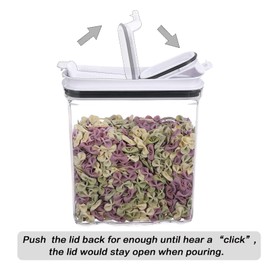 FreshKeeper Cereal Containers Storage Set, Airtight Food Storage Container with Lid 2.5L,2PCS BPA-FREE Plastic Pantry Organization Canisters for Rice Cereal Flour Sugar Dry Food in Kitchen…