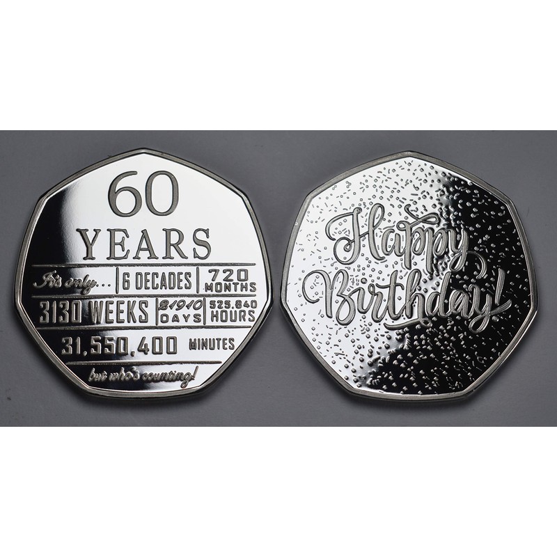 The Commemorative Coin Company 60th Birthday .999 Silver Commemorative. Unique
