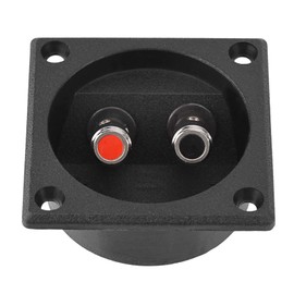 Push Spring Type with 2 Mounting Holes Acoustic Components Terminal Connector Simple Installation Black for Home Hotel DIY Applications