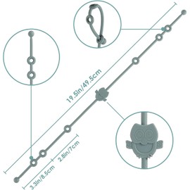 Paquete de 6 correas de juguete para bebé, correas de silicona para silla alta y carriola, accesorios para biberones y asientos de coche, artículos esenciales de viaje para bebés con clips para