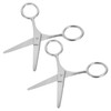 VICASKY 2pcs Small Stainless Steel Eyebrow Scissors for Precision Trimming