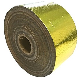 Gold Aluminum Glass Cloth Tape, 2.0 inches (50 mm) x 65.6 ft (20 m), Strong Adhesion, Heat Retention, Cold Insulation, Heat Resistant, Grout
