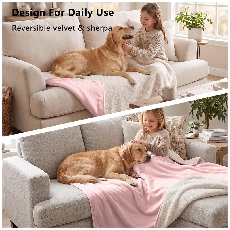 Waterproof Blanket for Bed - Dog Throw as Furniture Protector