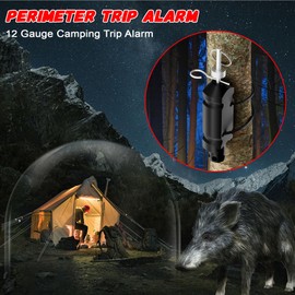 TRSAIM Perimeter Trip Alarm, 12 Gauge Camping Trip Wire Alarm Camp Safe,Early Warning Security System Accessories for Camping and Property Safety/Bear Deterrent (Black)