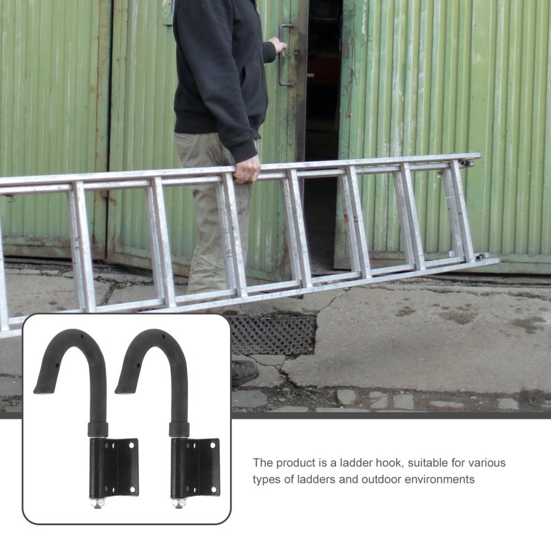 Angoily 2pcs Heavy Duty Ladder Roof Hook, Extension Ladder Stabilizer