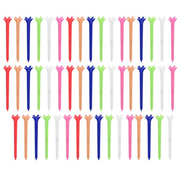 Bnineteenteam 50Pcs 70mm Plastic Tees Tees de durables y estables