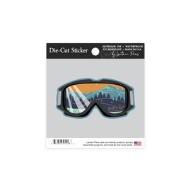 Die Cut Sticker Breckenridge, Colorado, Snow Goggles, Contour Vinyl Sticker 1 to 3 inches (Waterproof Decal for Cars, Water Bottles, Laptops, Coolers), Small