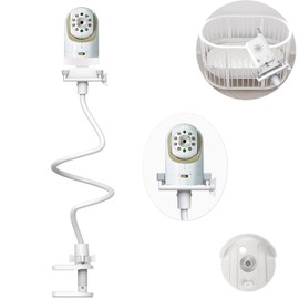 Derebir Baby Camera Mount Flexible Baby Monitor Holder Shelf Compatible with Infant Optics DXR-8 and DXR-8 PRO Baby Monitor,Baby Monitor Camera Holder More Safety(33.8 inch/Camera Not Included)