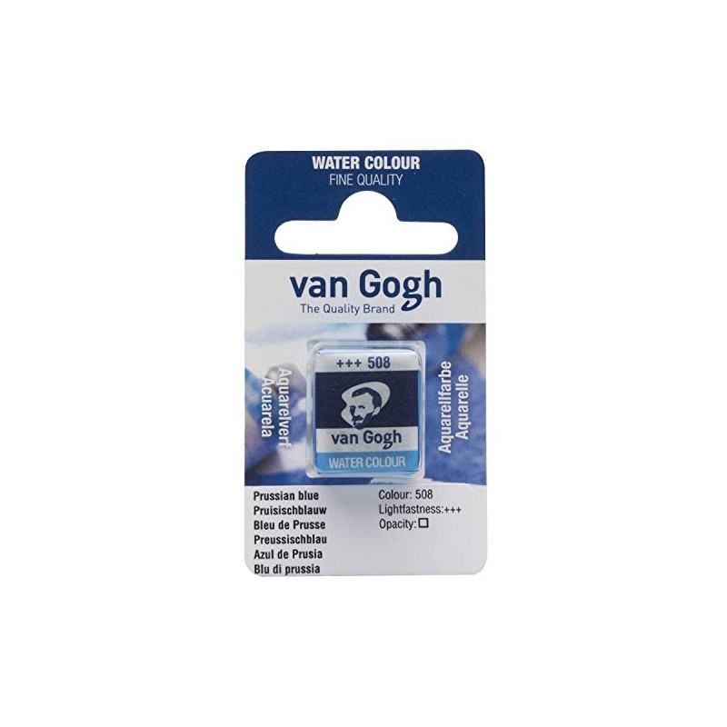Van Gogh Watercolor Paint, Half Pan, Prussian Blue 508