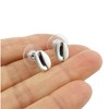 Coffee Bean 925 Sterling Silver Stud Earrings