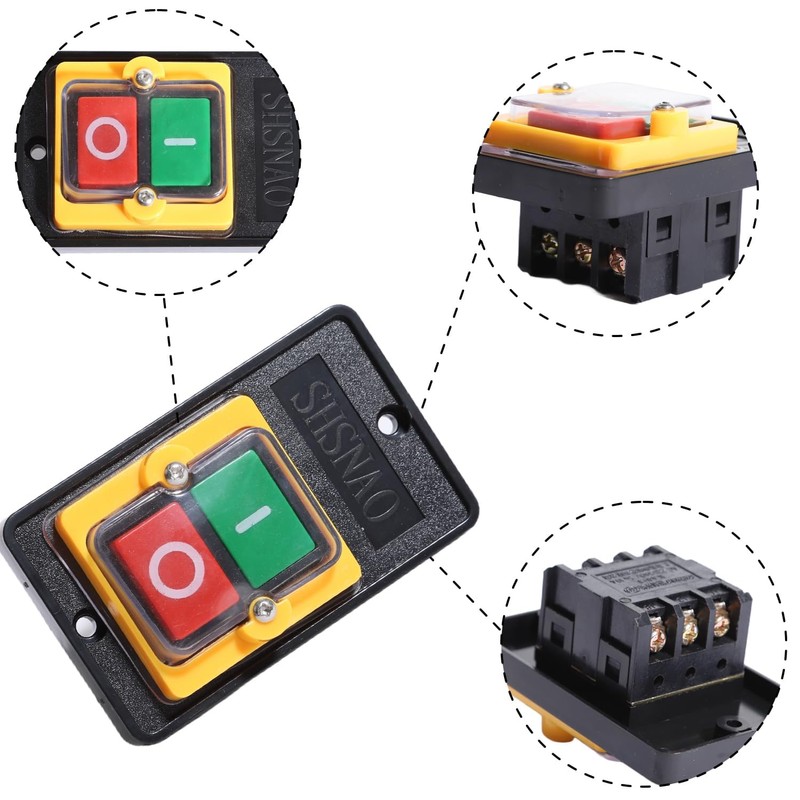 aikoolwer Machine Waterproof ON Off with Dustproof Box Push Button