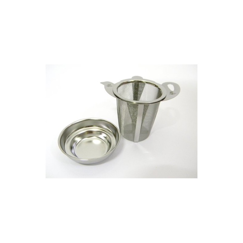 Tea Strainer "Teapot" with Lettering and Saucer / Lid Made