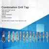 13Pcs/Set Combination Drill Tap High Speed Steel Titanium Plated Hex