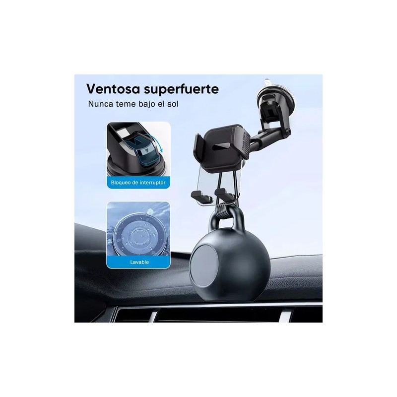 Soporte Celular Auto Con Ventosa Y Clip Para Ventila