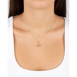 Jewelry Atelier Gold Filled Pendant Necklace Collection - 14K Yellow Gold Filled Pendant Necklace with Solid Clip Chain for Women (Different Sizes and Styles with Extension/Adjustable Chain)