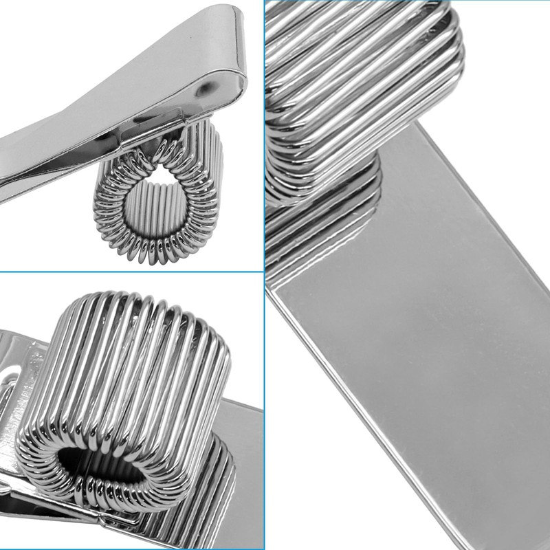 Zorveiio 3 Pcs Metal Pen Holder, Transverse Style, Silver