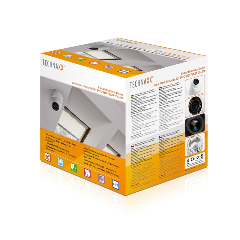 Technaxx 4563 Indoor Dome White 1280 x 720pixels security camera