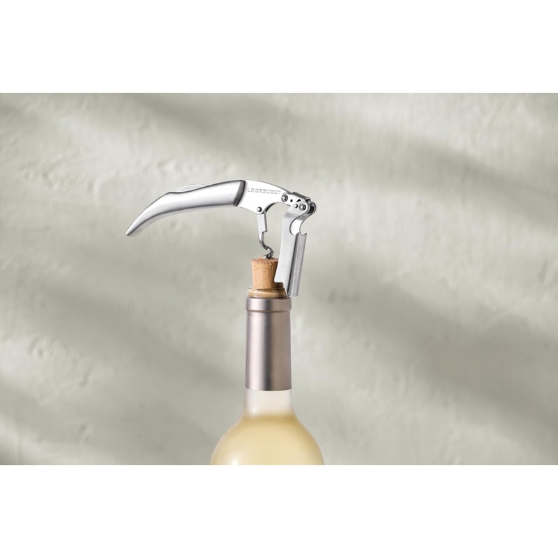 Le Creuset Stainless Steel One-Step Waiter's Friend Corkscrew Wine Opener