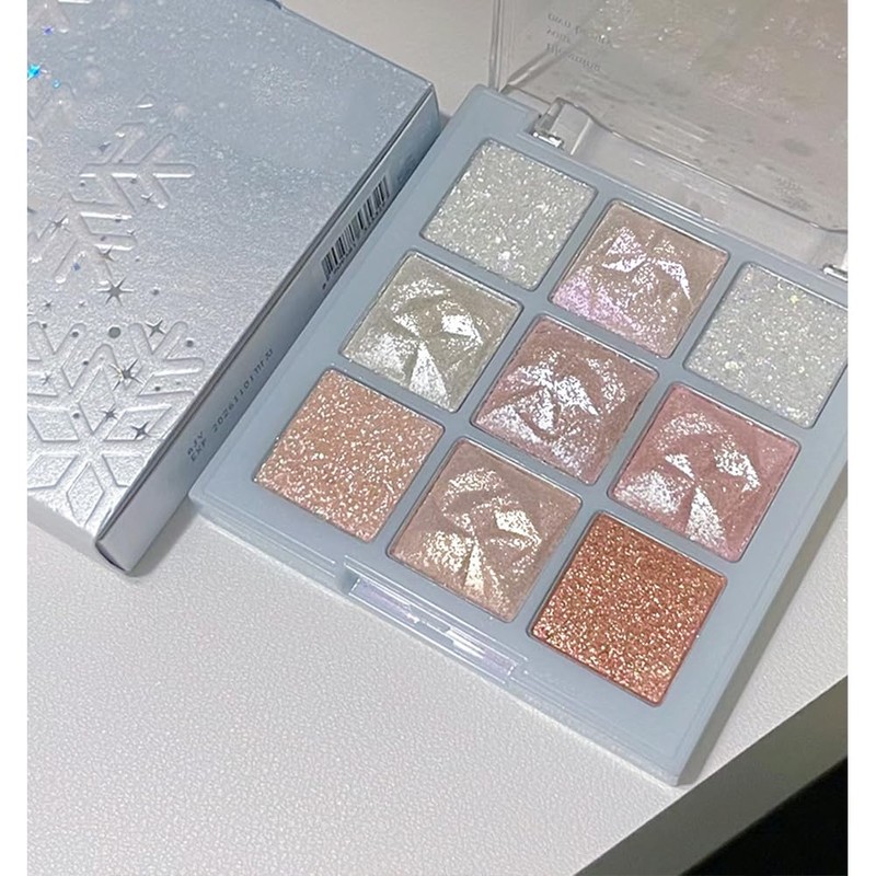 Korean Cosmetics Awakening Soft Blur Eye Shadow Palette, 9 Colors