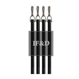Fabrics and Drapes - 48 Inch (4 Foot) - 4 pack - Black Fiberglass Drapery Wand - Style #0329