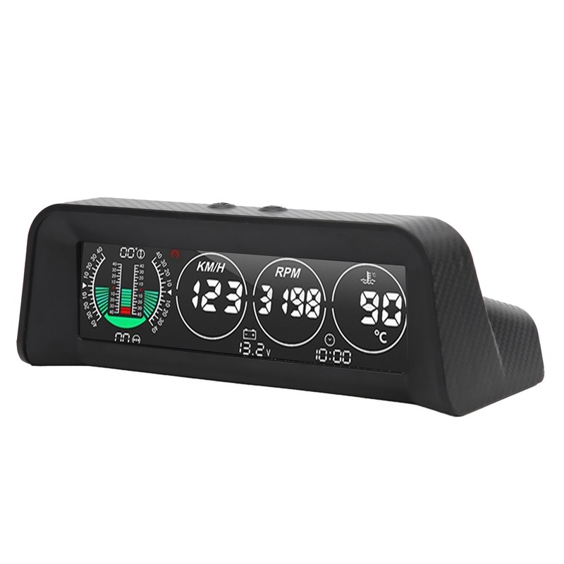 Carbon Fiber Style HUD HeadUp Display Slope Meter Overspeed Water