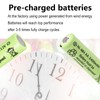 12 Packs AA 2400mAh High Capacity Rechargeable Batteries, 1.2V NiMH