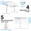 EVETTO Bed Desk for Laptop - Marble Pattern, Adjustable X-Large