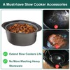 Slow Cooker Liners, Foldable Reusable Silicone Cooking Liners Compatible with