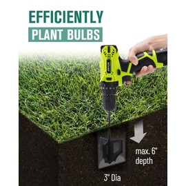 Venussar Earth Drill for Drill, Earth Drill for Cordless Screwdriver, Garden Drill for Planting and Drilling